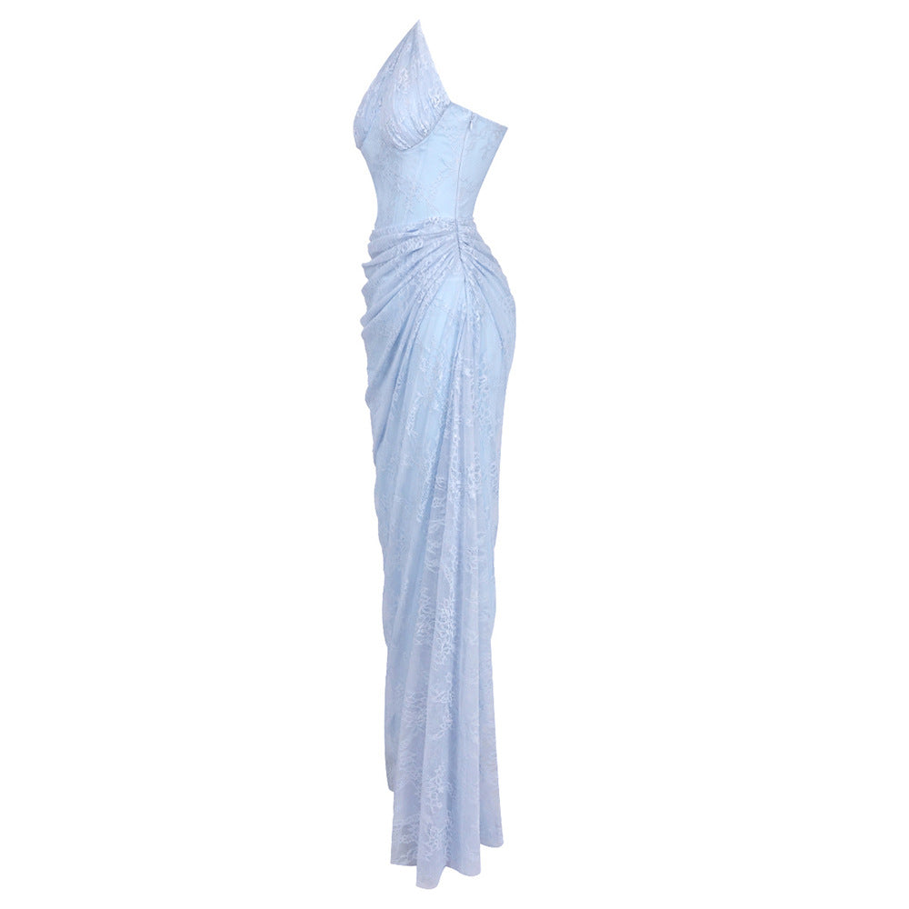 Elegantes blaues Etuikleid