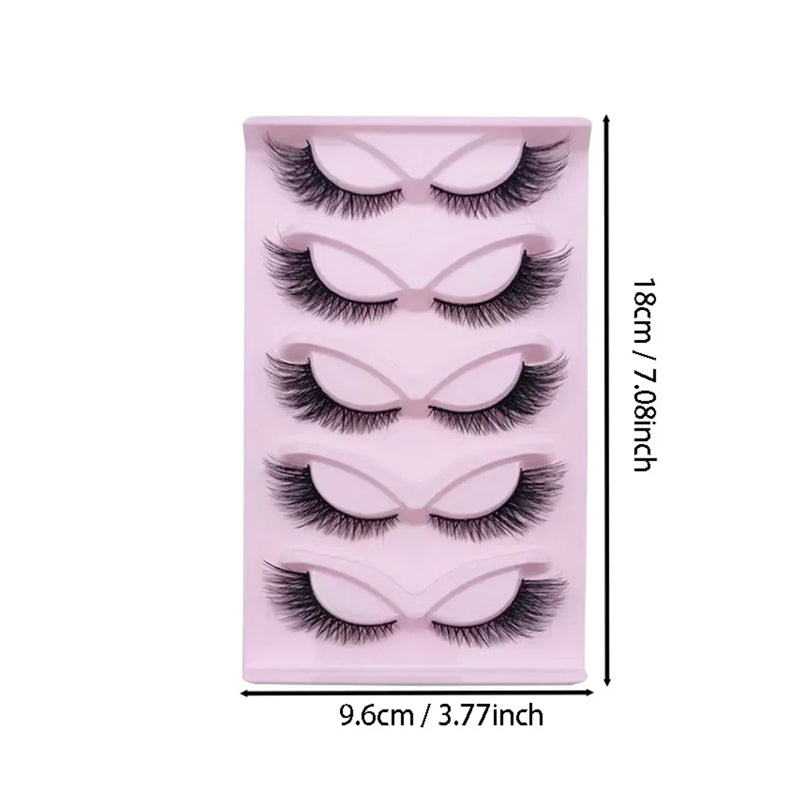 5 Paar Falsche Wimpern Faux Mink