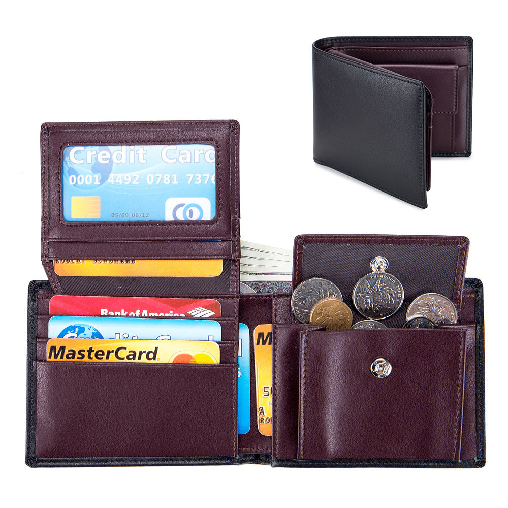 Männliche Brieftasche aus weichem Rindsleder