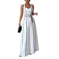 Gestreifter ärmelloser Jumpsuit mit weitem Bein – Ansicht 5