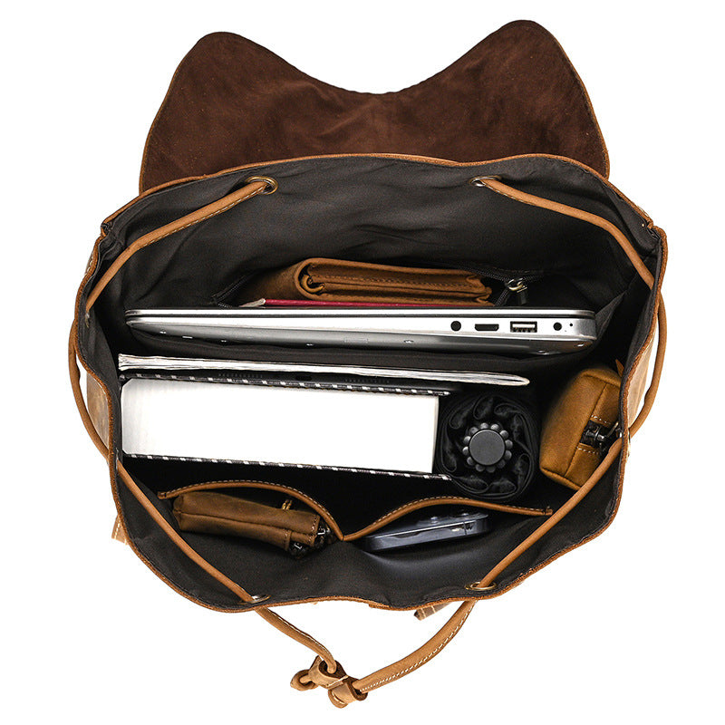 Retro Leder-Rucksack