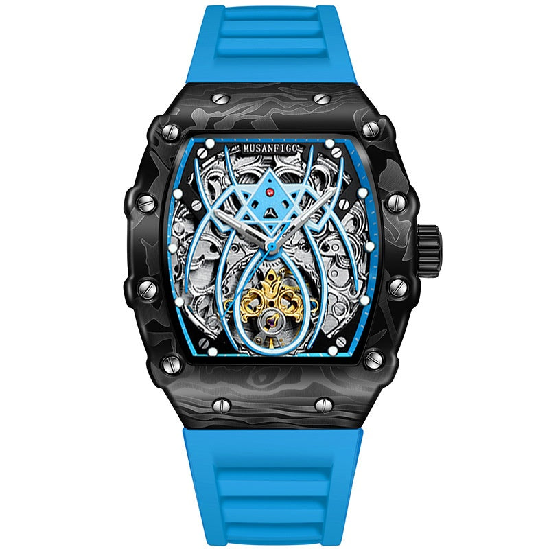 Sportliche, automatische Herrenuhr mit Leuchtzeigern