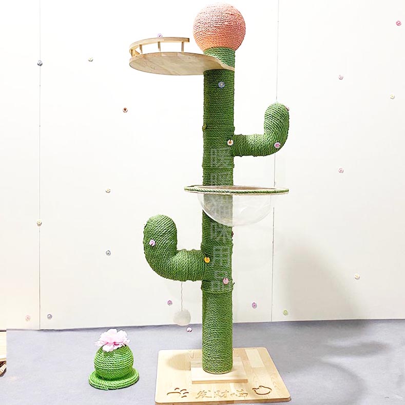 DIY Katzen-Kratzbaum im Kaktus-Design