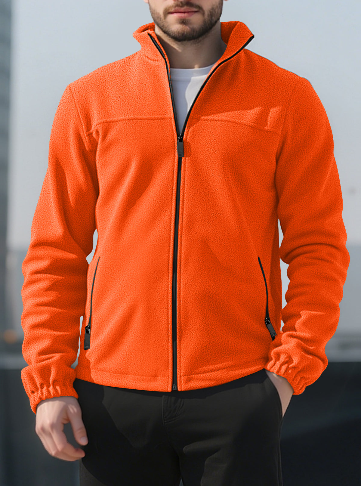 Outdoor-Fleecejacke mit Stehkragen – Bild 4 | LuxeStyle