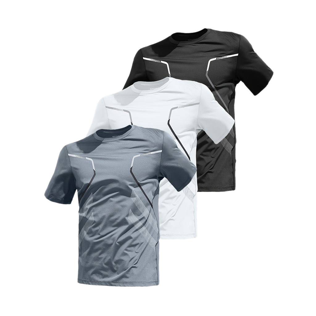 3er-Pack Sport-Tops Herren Kurzarm