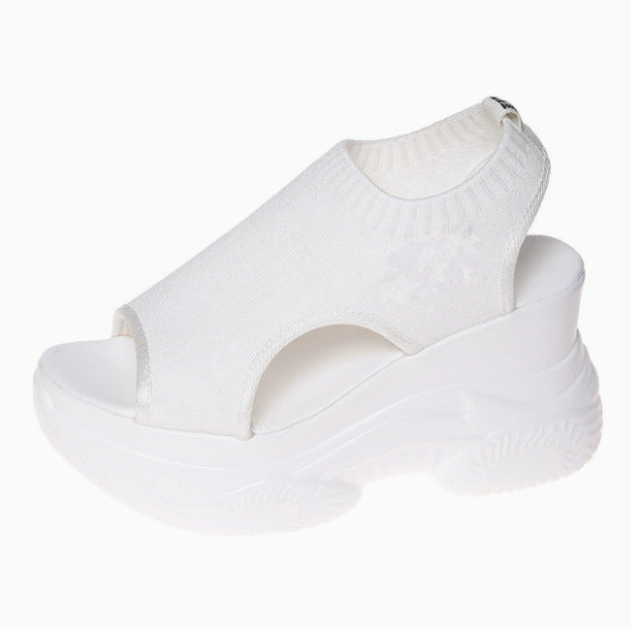 Keilabsatz-Sandalen im Feen-Stil mit Plateau