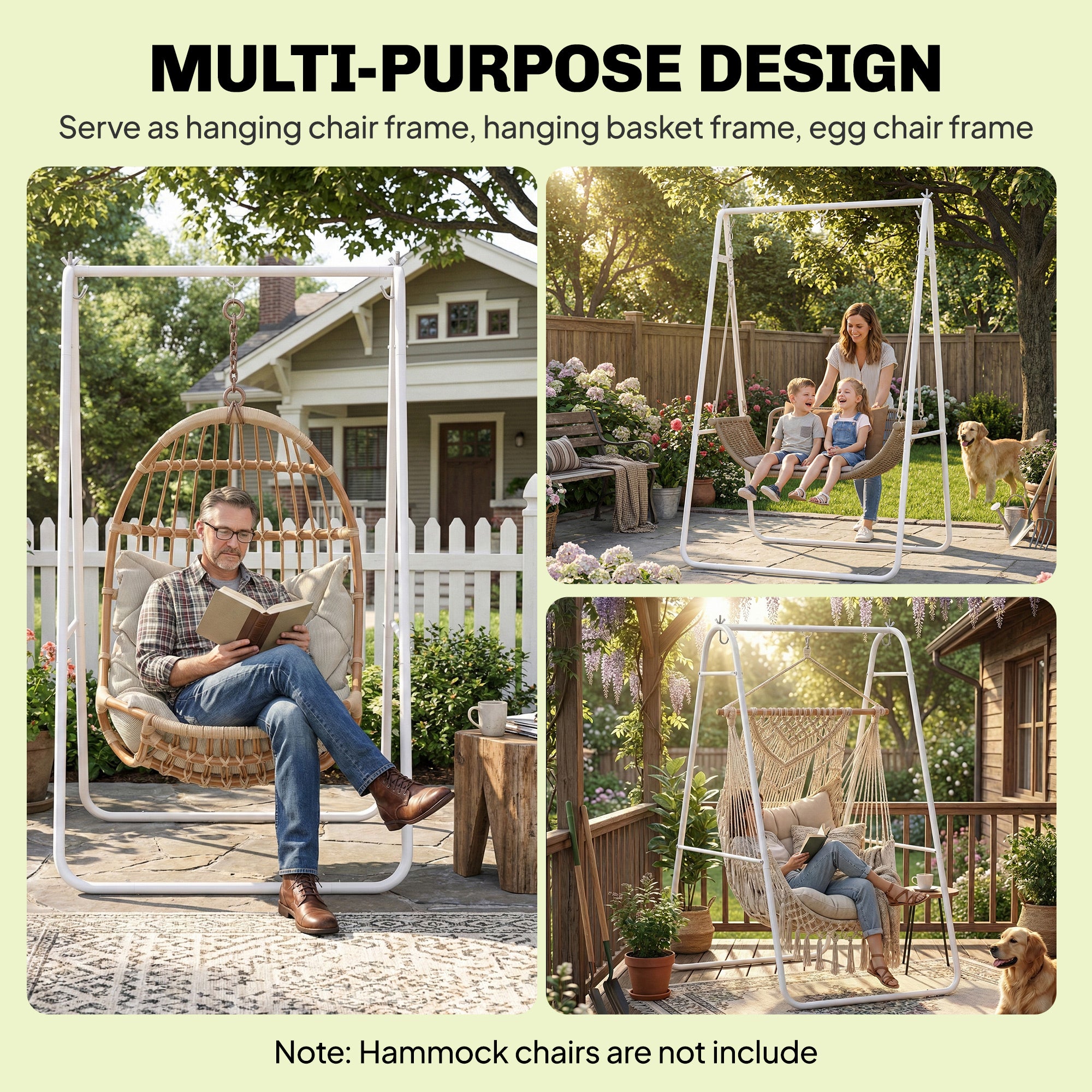 Robuster Stahl-A-Frame für Liegestühle, 150 kg