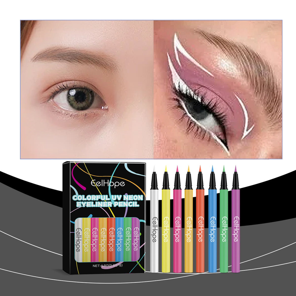 8 Farben Neon Flüssig-Eyeliner – Bild 4 | LuxeStyle