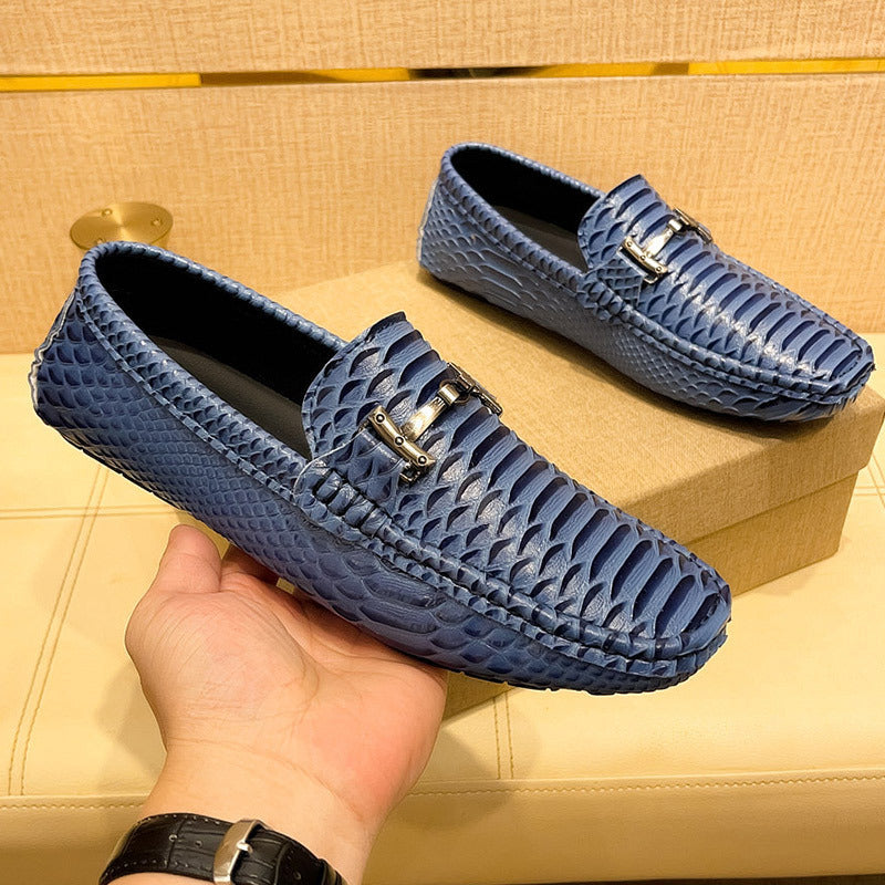 Retro Herren Loafer aus Spaltleder