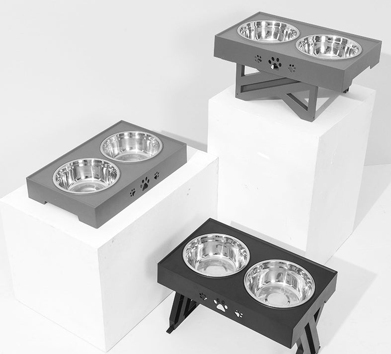Hunde Futtertisch mit Trinknapf, höhenverstellbar – Bild 12 | LuxeStyle