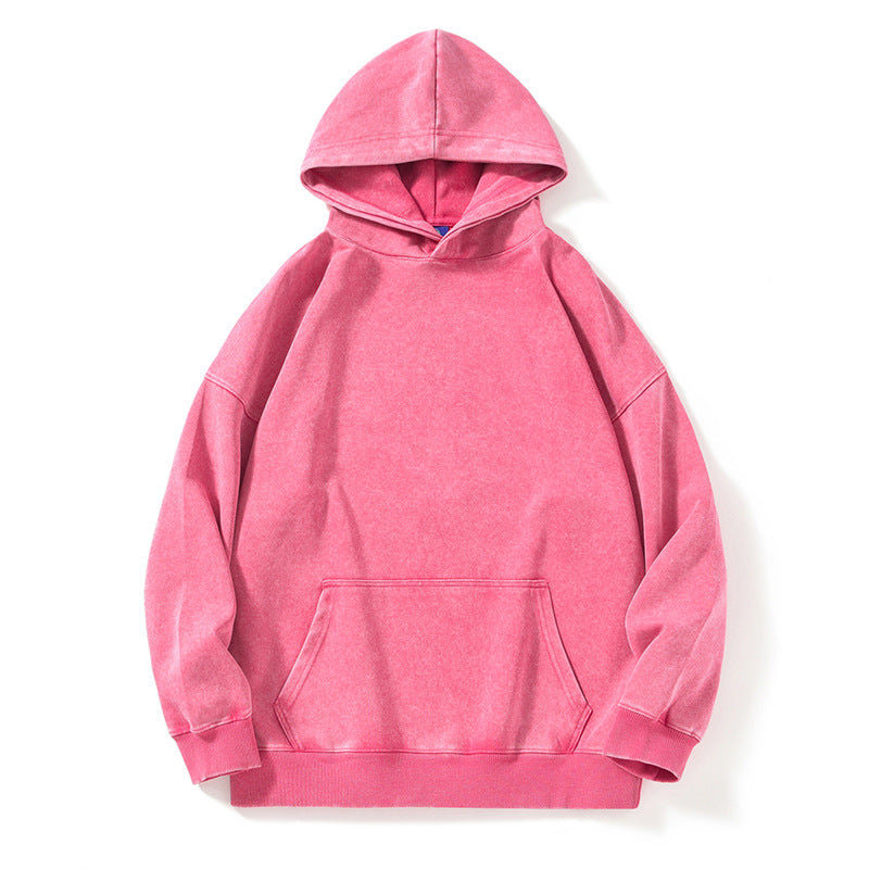 Samt-Pullover mit Kapuze