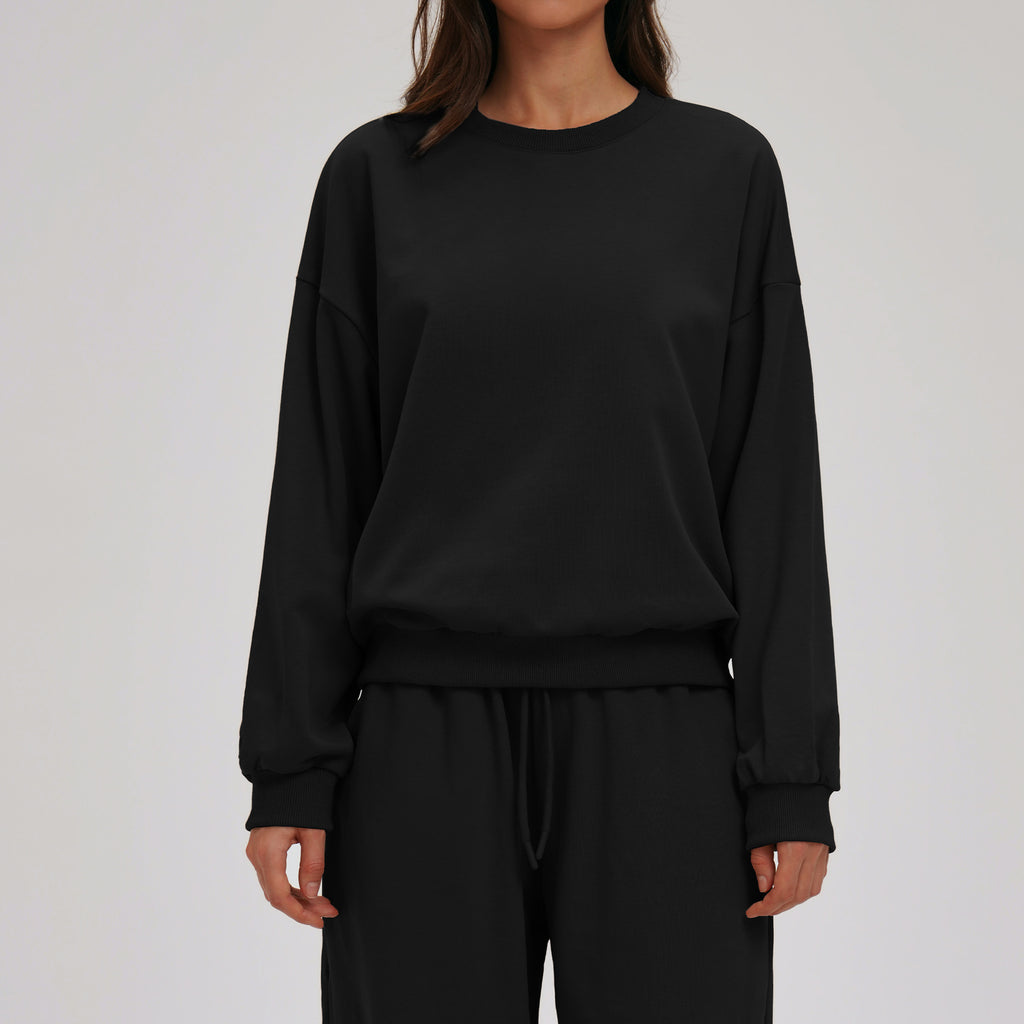 Gemütlicher Hoodie mit Rundhalsausschnitt – Ansicht 5