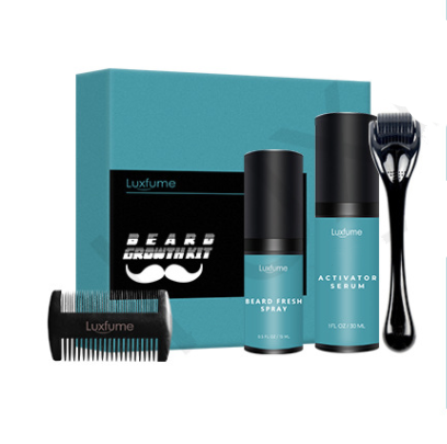 Bartwuchs-Set mit Mikro-Nadel-Roller