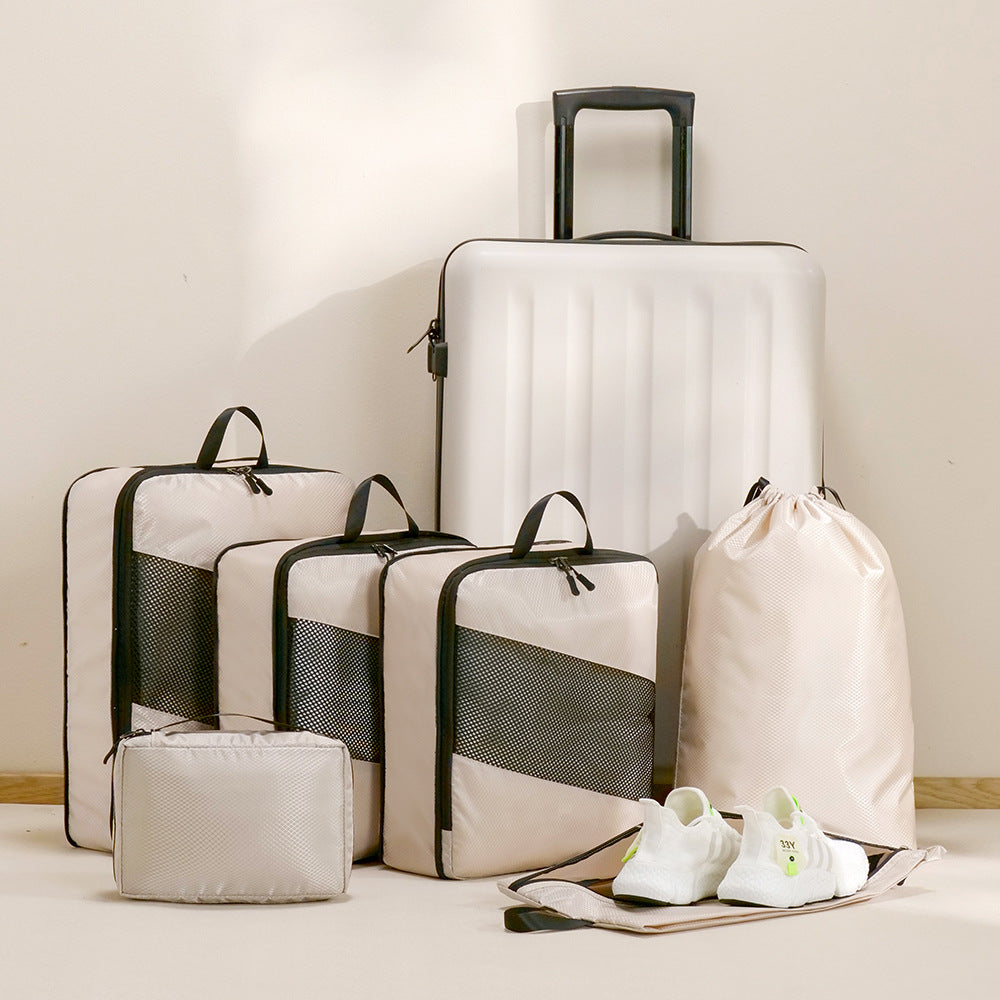 Reise-Organizer-Set mit Rautenmuster, 6-teilig – Bild 5 | LuxeStyle