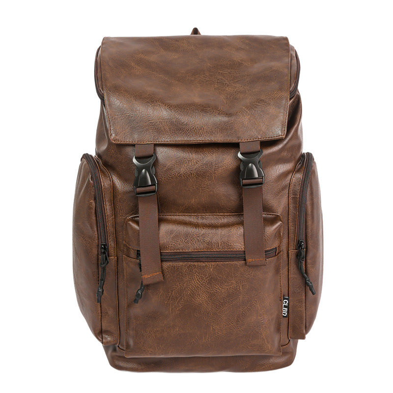 Retro Herren Leder Rucksack mit Computerfach – Bild 7 | LuxeStyle