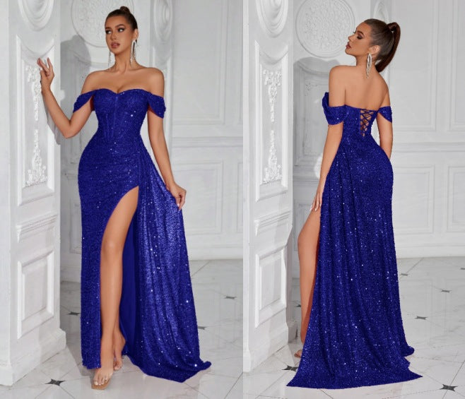 Pailletten Bandeau Bodycon Maxikleid – Bild 17 | LuxeStyle