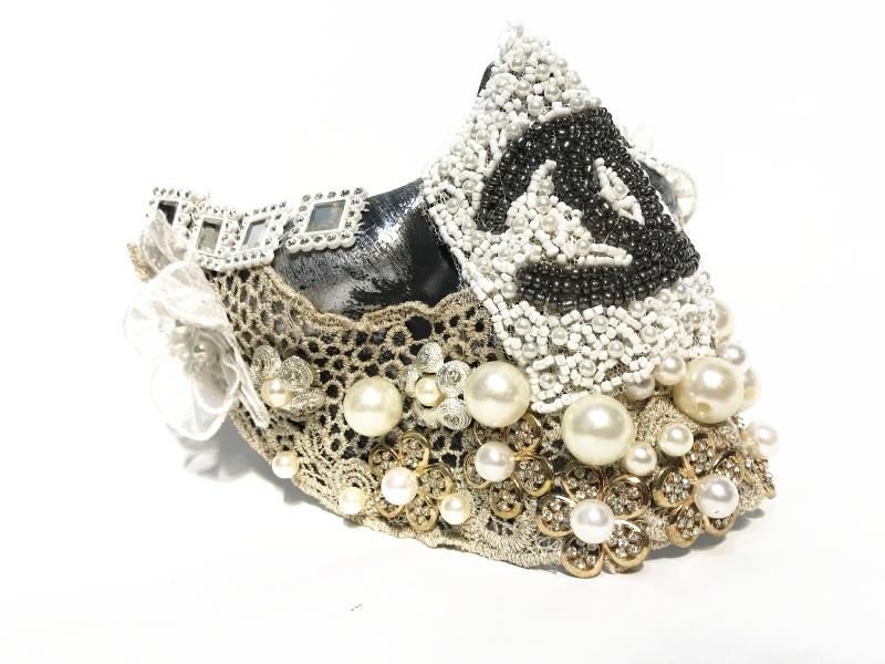 Skull Punk Nieten Performance Maske – Ansicht 5