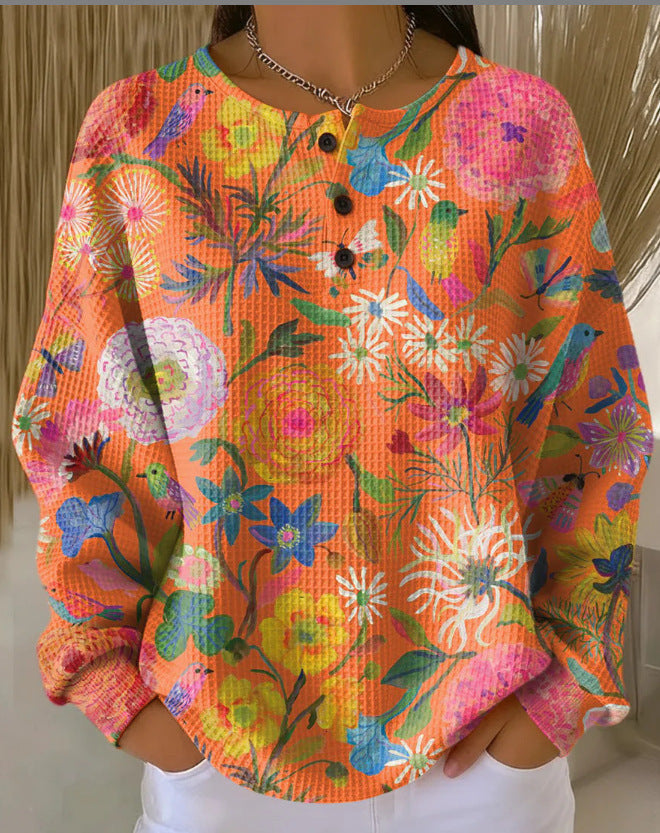 Weihnachtliches Plaid-Hoodie mit Druckknöpfen