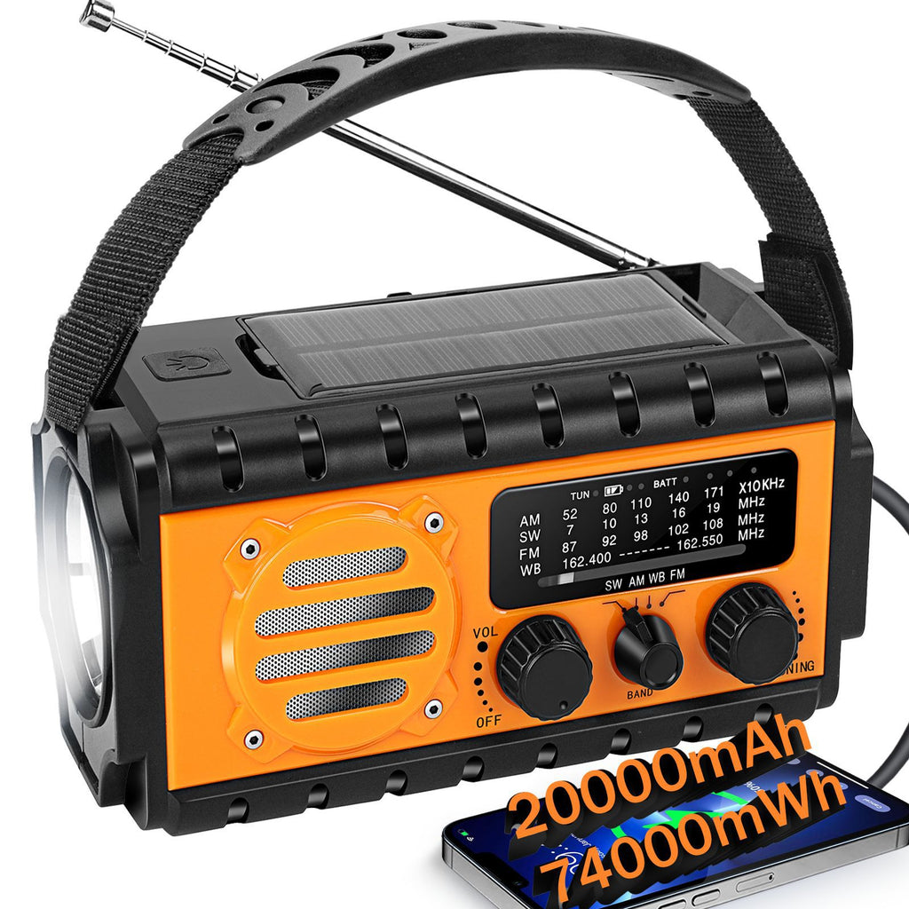 Solar Notfallradio mit Kurbel und Akku