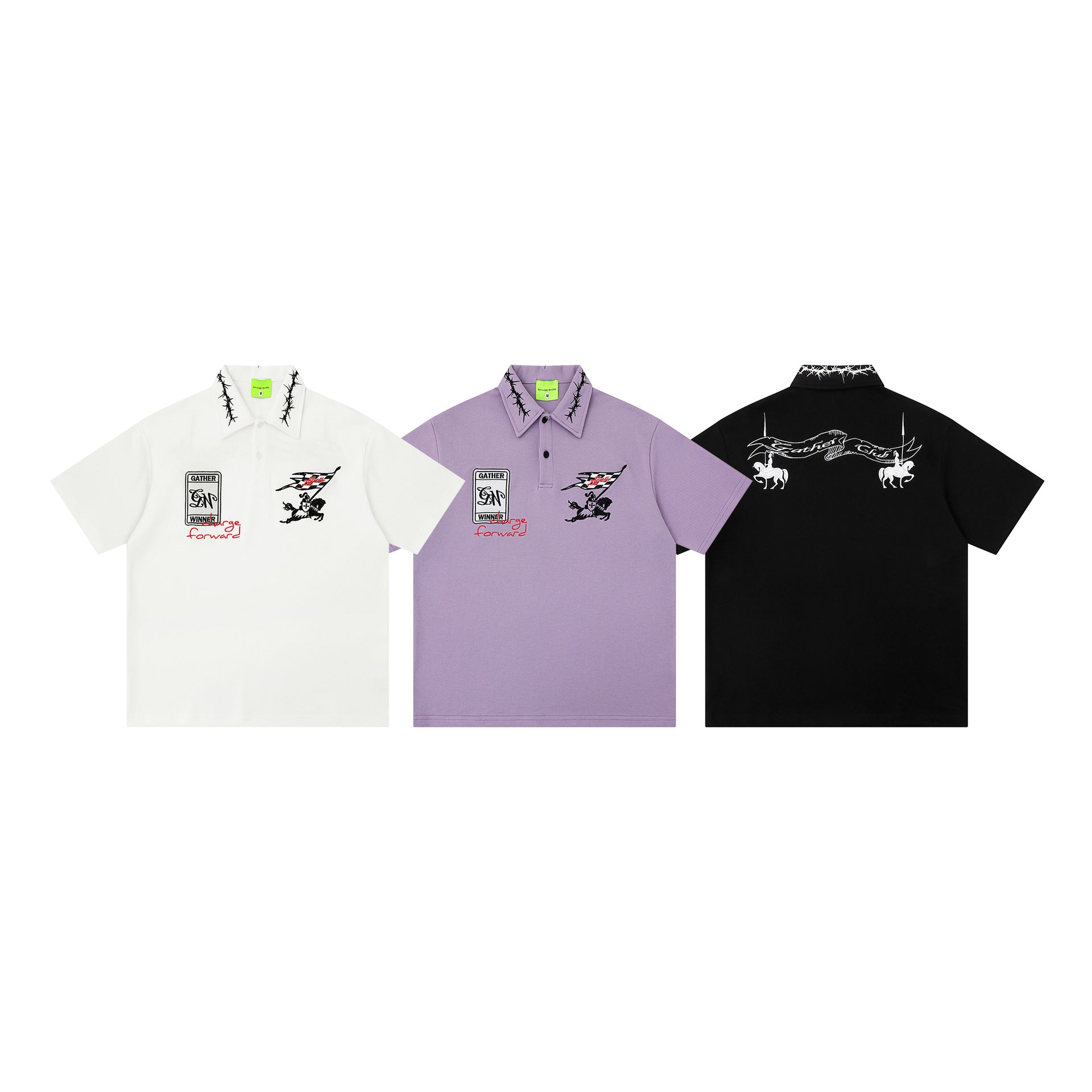 Retro-Polo mit Stickerei