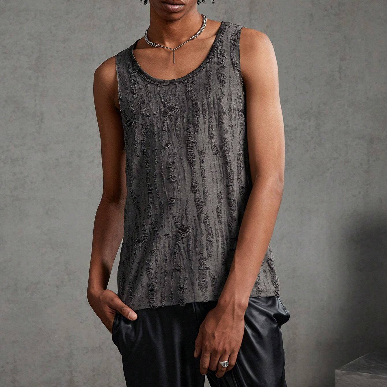 Geripptes Streetwear-Tanktop für Herren