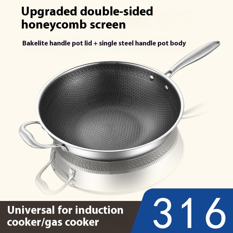 Wok aus 316 Edelstahl mit Wabenstruktur – Bild 14 | LuxeStyle