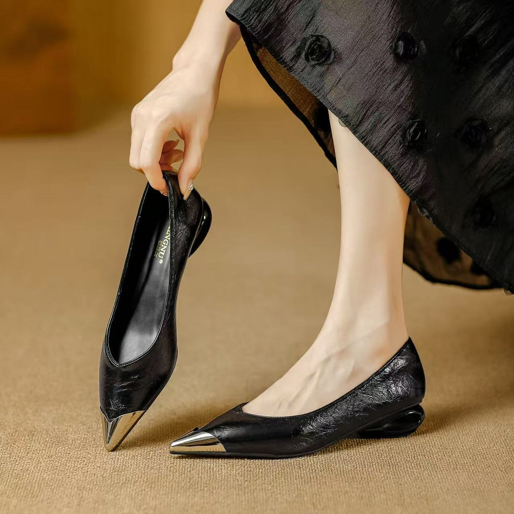 Elegante Mid-Heel Pumps mit offener Spitze