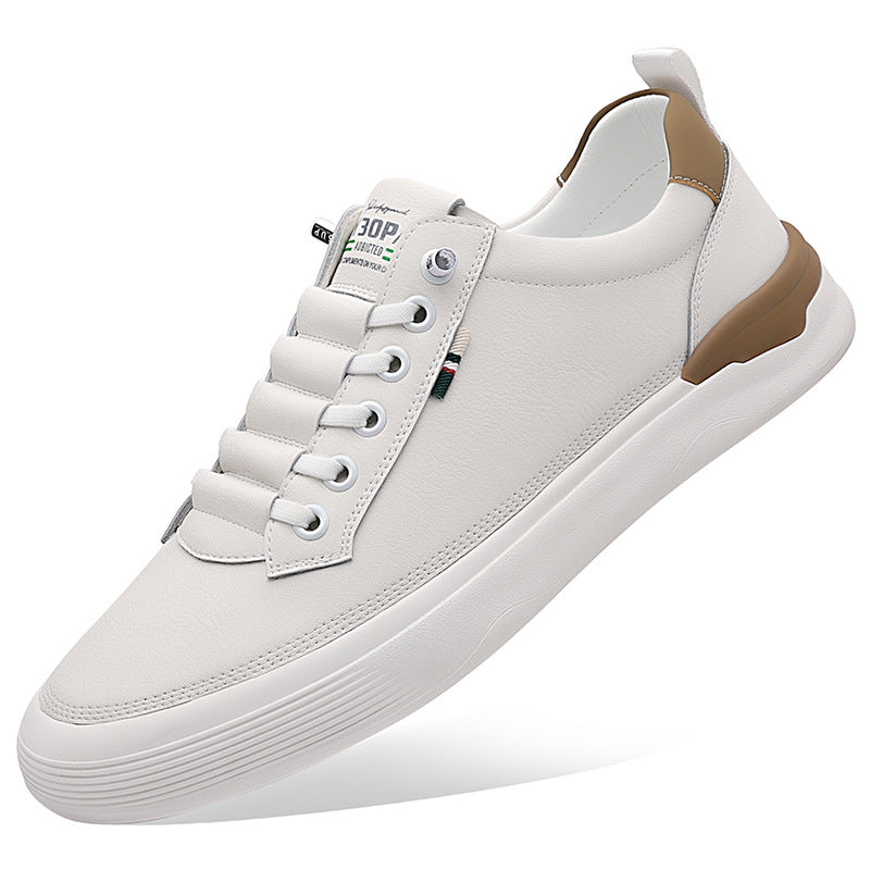 Atmungsaktive Herrensneaker Slip-On, flach, weiss – Bild 7 | LuxeStyle