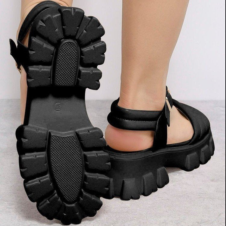 Sandalen mit Plattform und Schnallen – Bild 4 | LuxeStyle