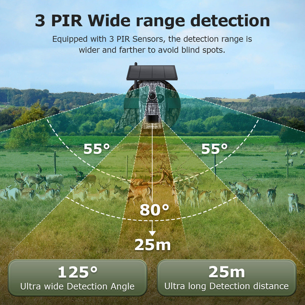 Solar 4G Wildtierkamera mit Nachtsicht