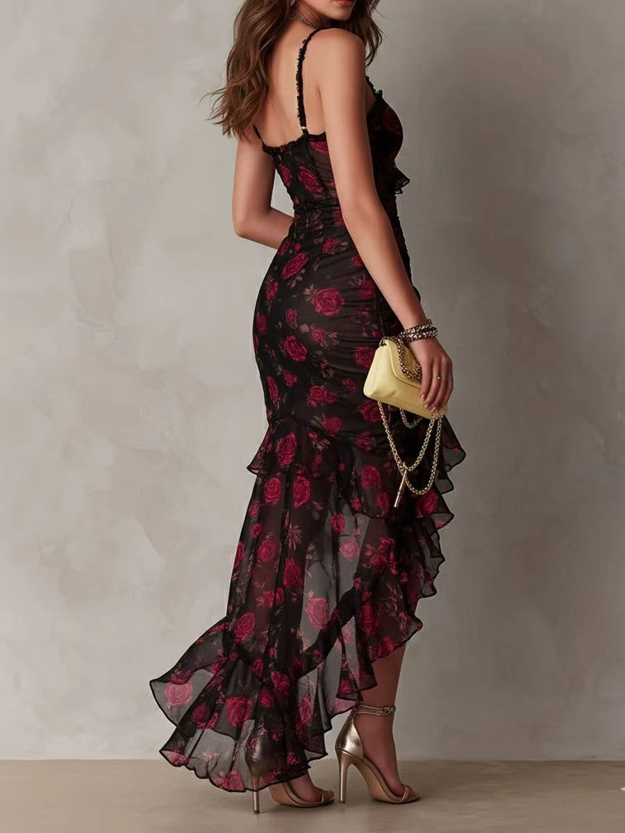 Rose-Print Midi-Rock – Bild 4 | LuxeStyle
