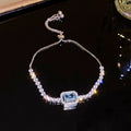 Armband Korean Chic mit mattiertem blauem Zirkon – Ansicht 3