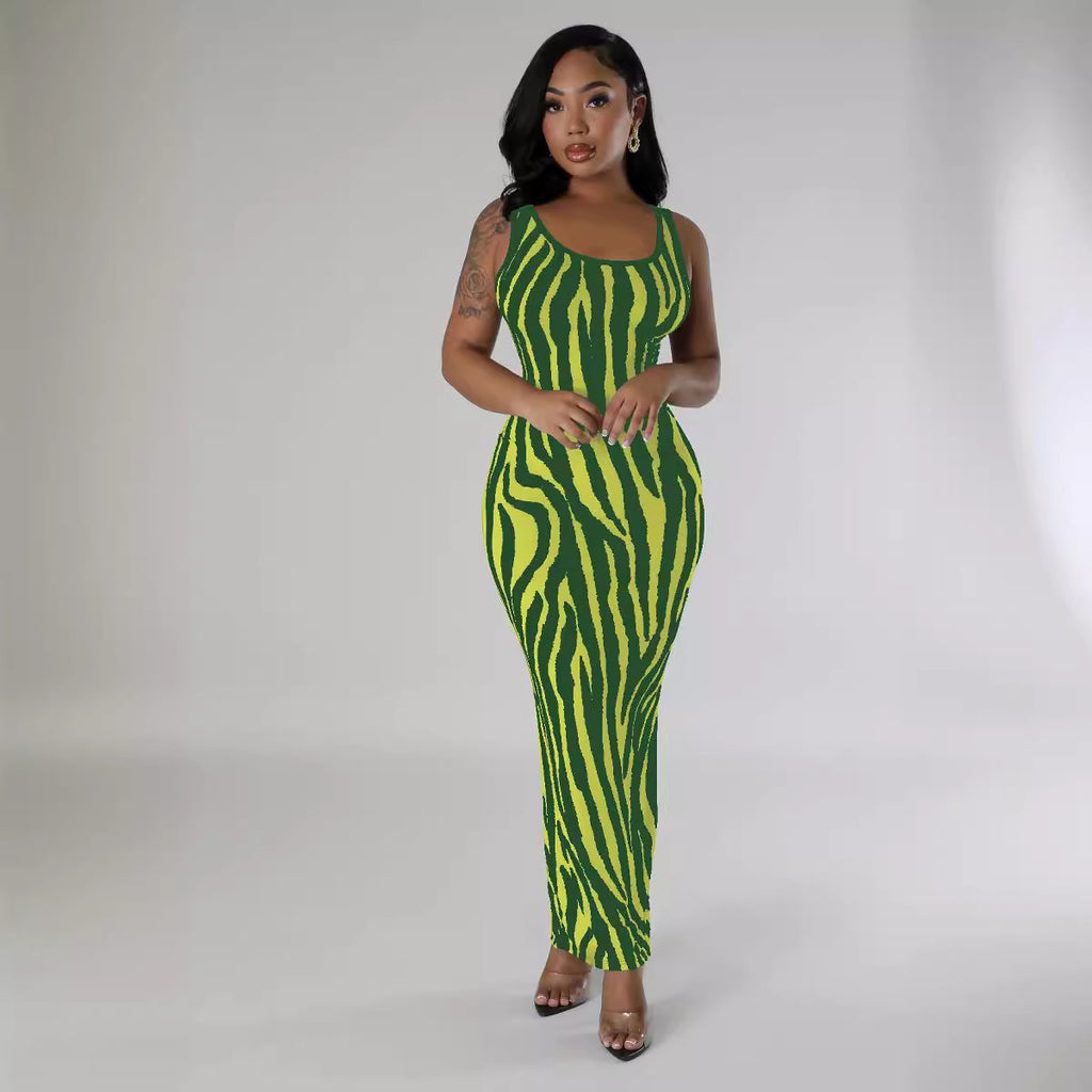 Elegantes Westenkleid in A-Linie mit Zebra-Print – Bild 12 | LuxeStyle