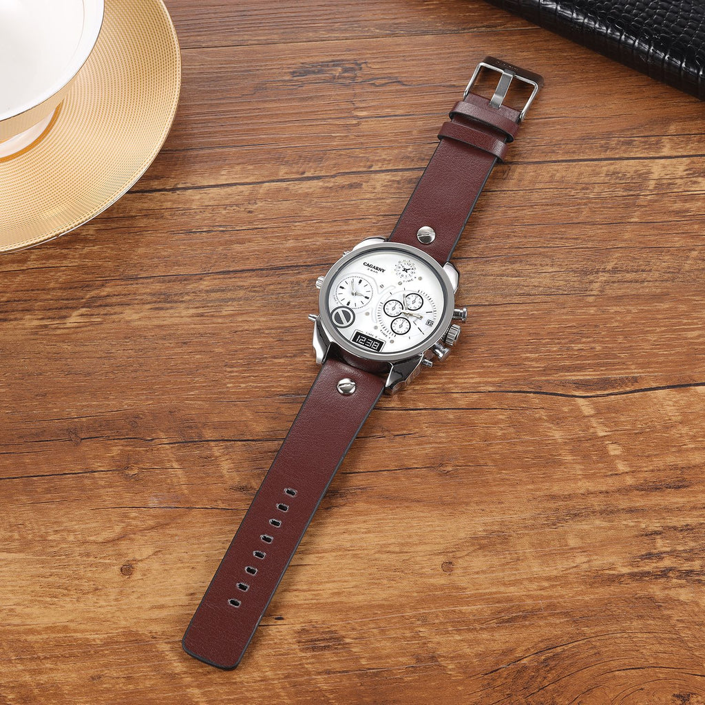 Herrenuhr mit doppelter Zeitzone