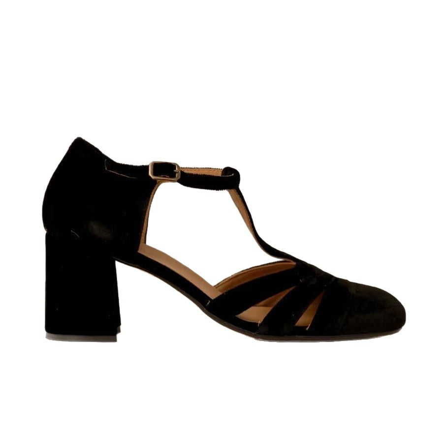 Chunky-Heel Sandalen mit Cut-Outs