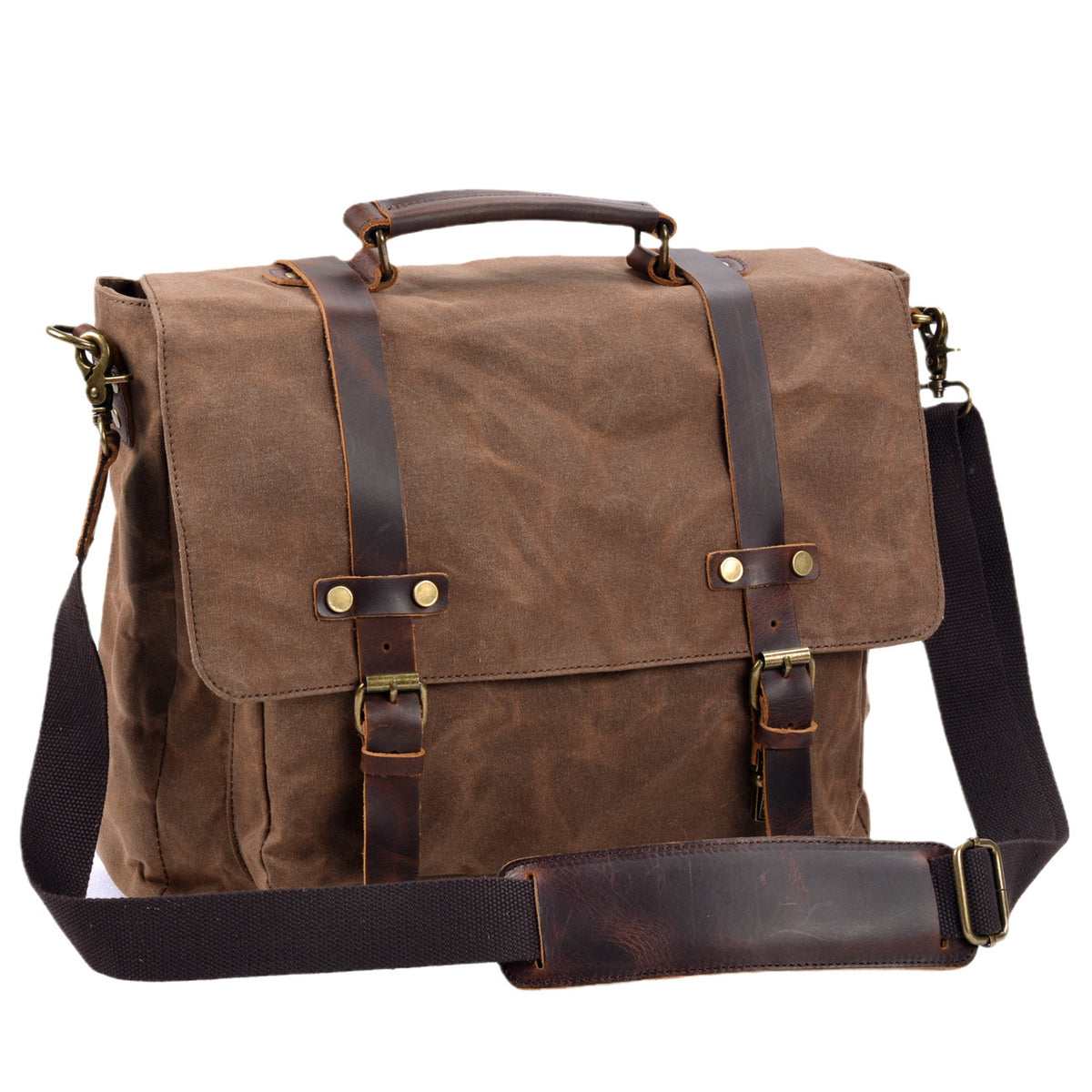 Crossbody-Tasche für Geschäftsreisen – dunkles Canvas – Bild 4 | LuxeStyle
