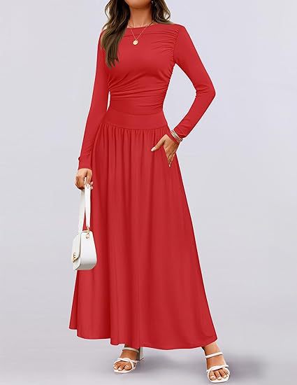 Langarm-Kleid mit Taschen