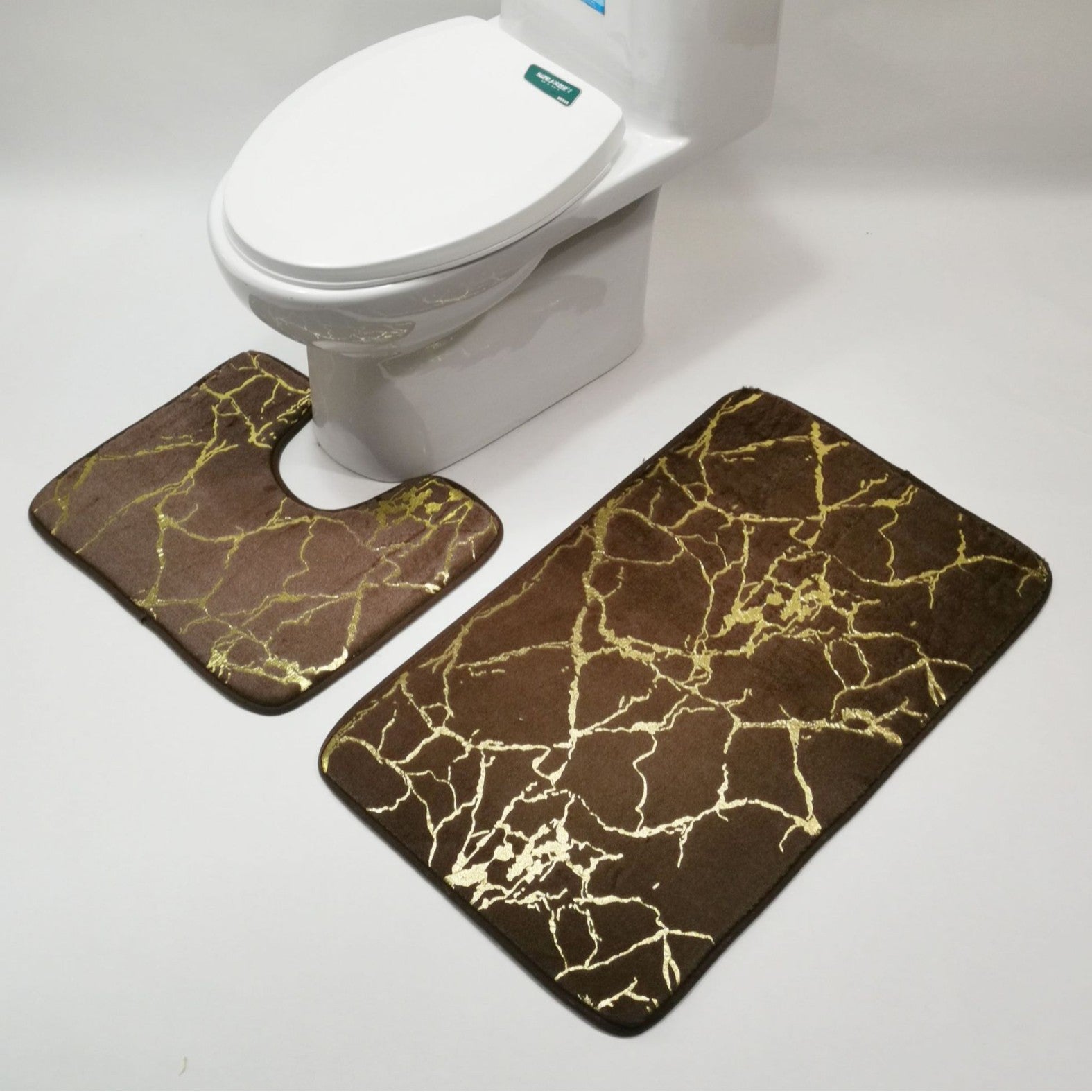 WC-Matten-Set aus Kunstfell, rutschfest