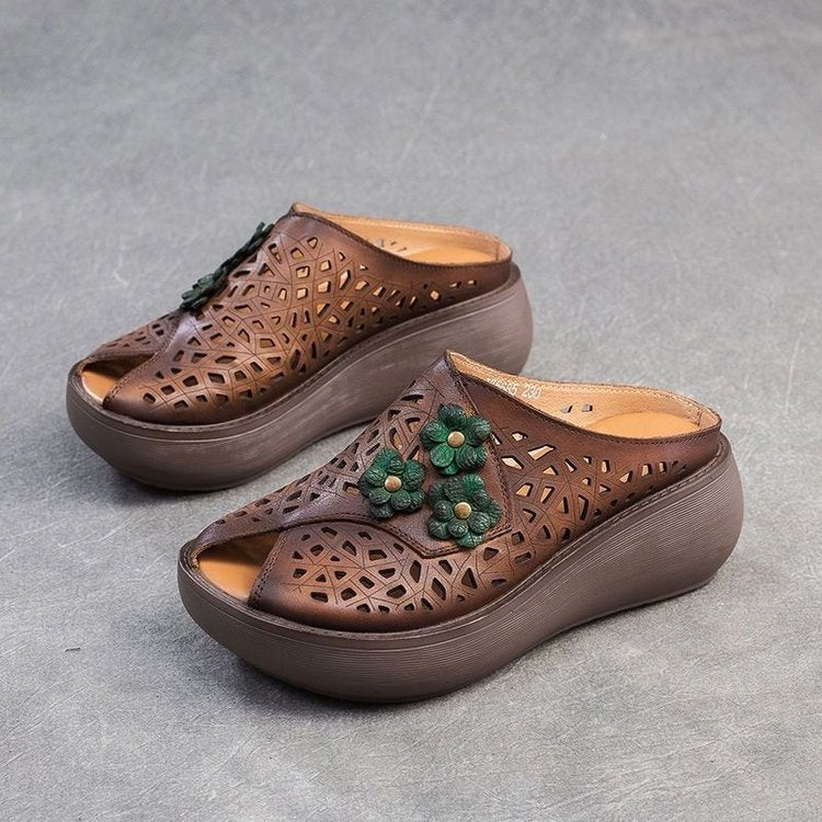 Retro Plateau-Schuhe im Ethno-Stil