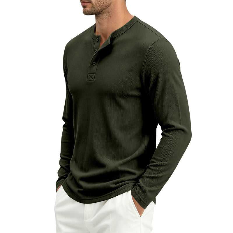 Herren Langarmshirt, gerippt