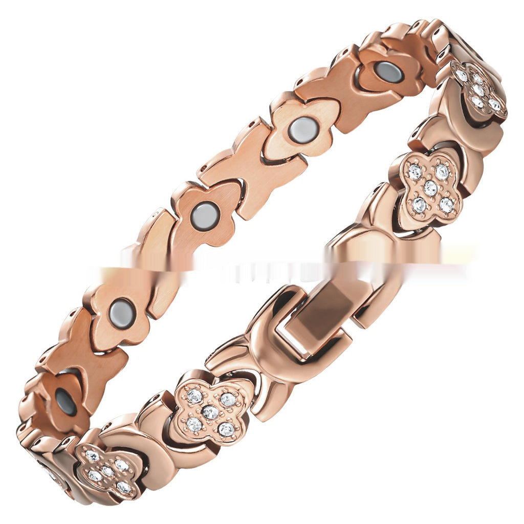 Titanstahl-Armband mit Kleeblatt-Design – Bild 3 | LuxeStyle