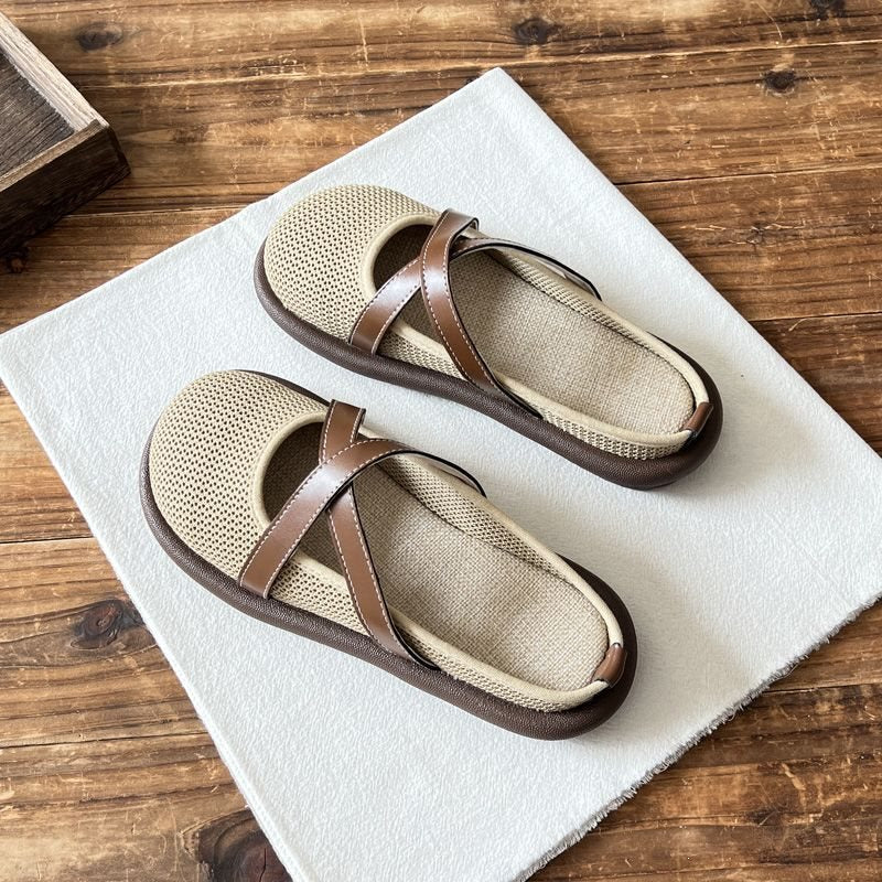 Damen-Sandalen mit Riemchen und Lochmuster