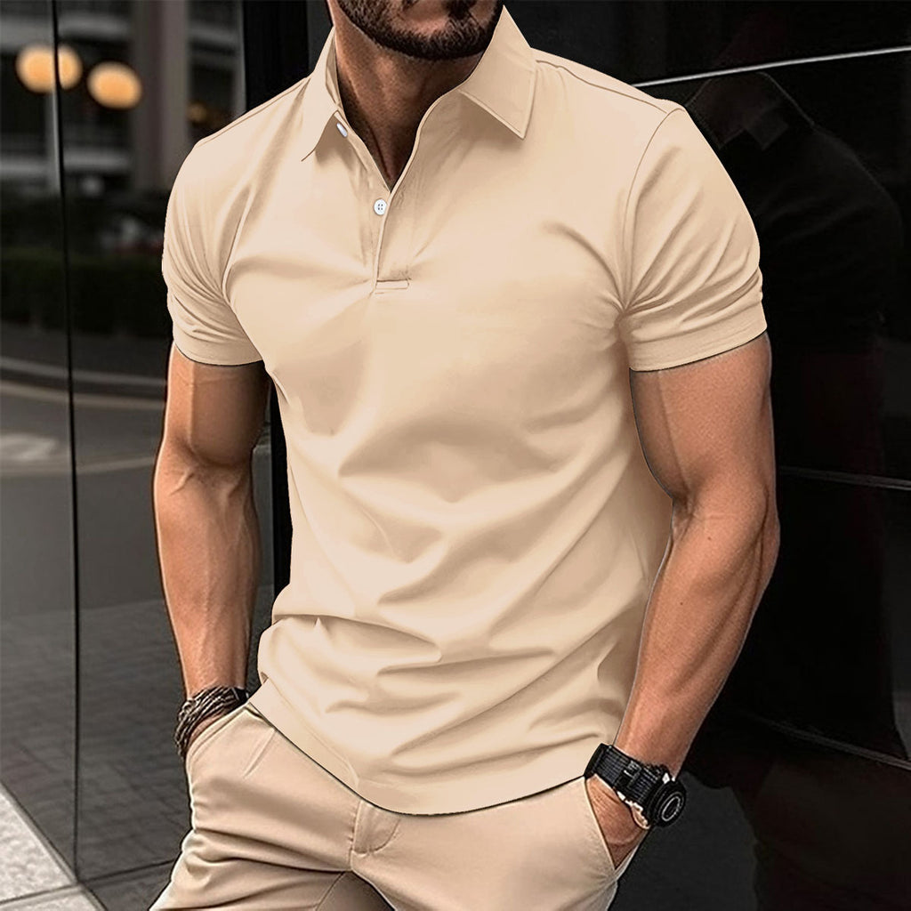 Polo-Shirt Kurzarm Herren – Unifarben