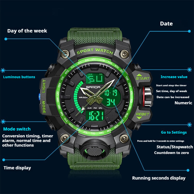 Coole elektronische Armbanduhr für Herren