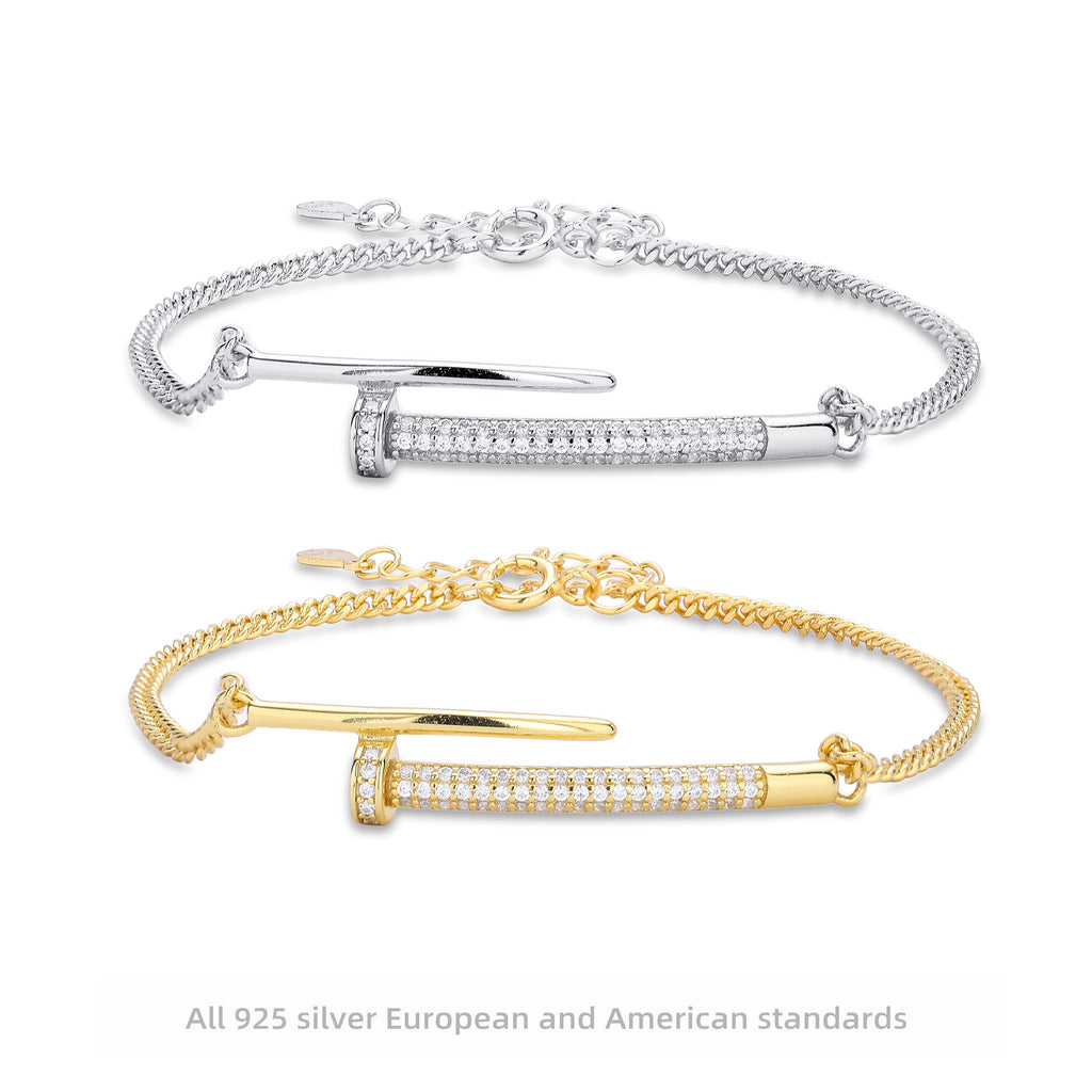 Armband aus 925er Silber mit Zirkonia-Nieten – Bild 4 | LuxeStyle