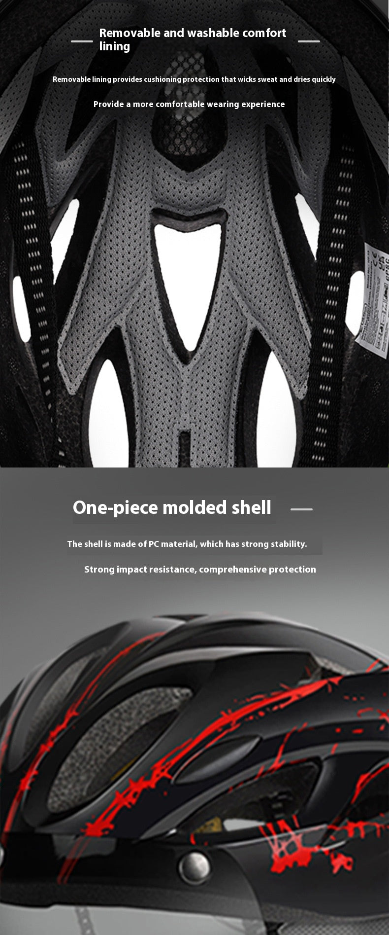 Velohelm mit integriertem Licht