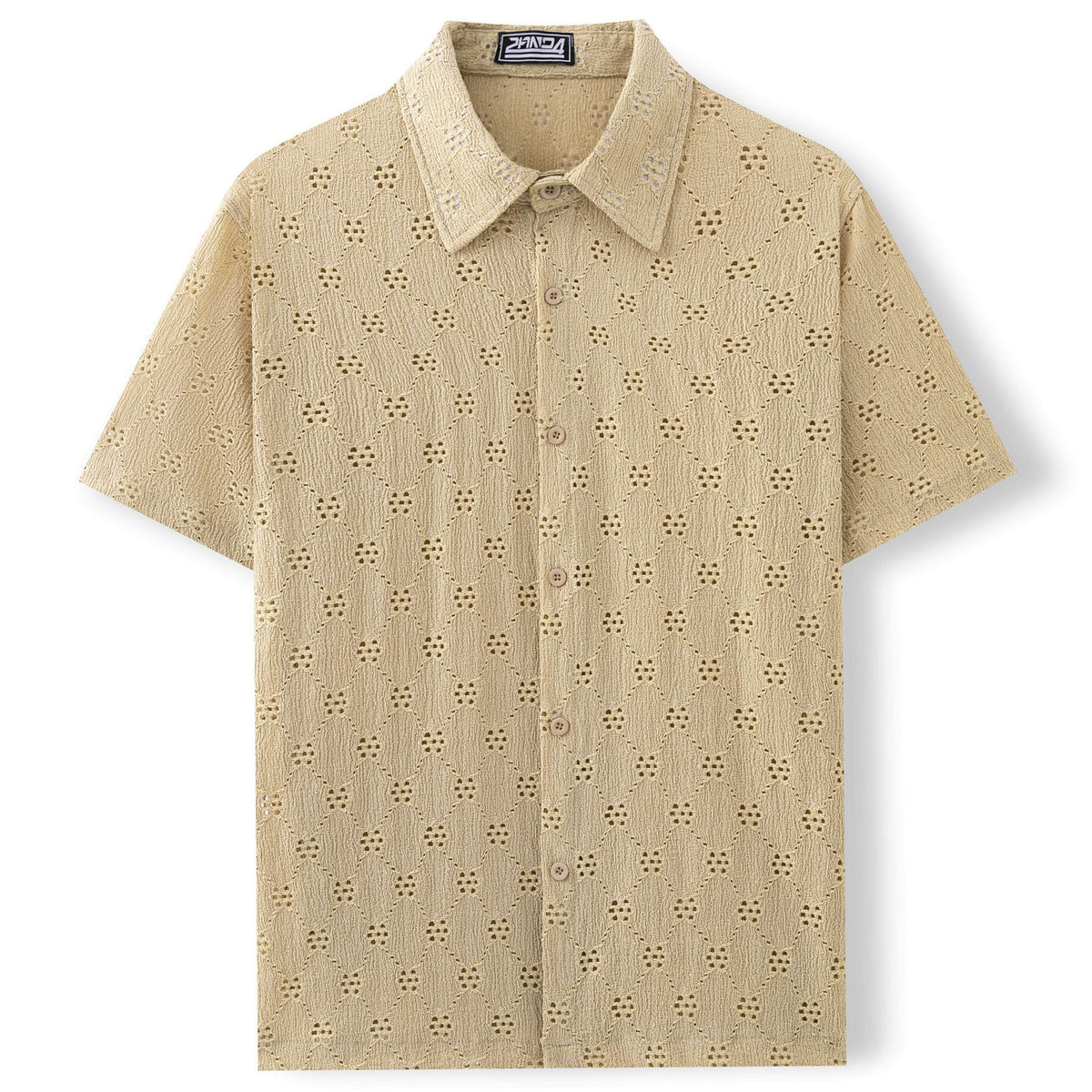 Hollow Jacquard Sommer-Casual Kurzarmshirt – Bild 5 | LuxeStyle