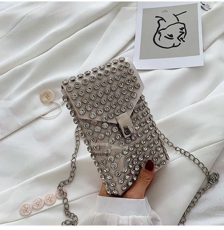 Mini-Handytasche mit Strass-Design