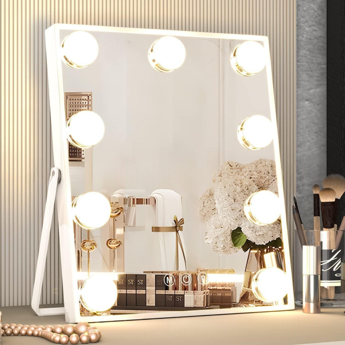 LED Schminkspiegel mit 9 Lichtern – Bild 4 | LuxeStyle