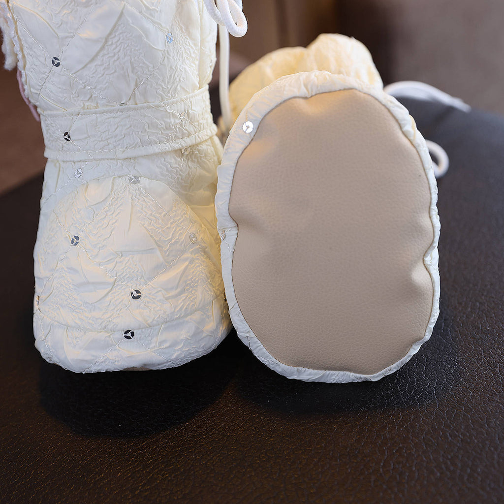 Dicke High-Top Babyschuhe aus Baumwolle, schwarz – Bild 4 | LuxeStyle